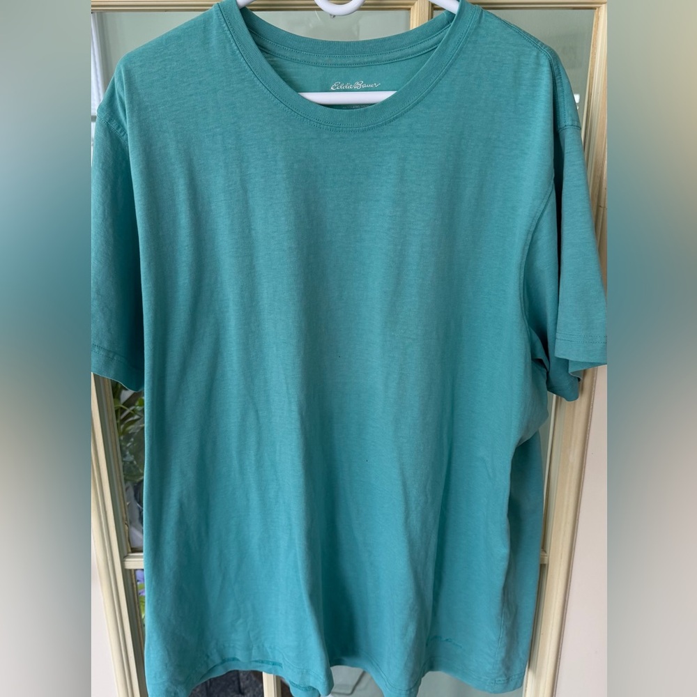 Eddie Bauer Men's Aqua Short Sleeve Tee